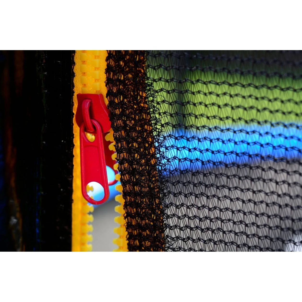 Trambulină de exterior FunFit 842 cu plasă și scară (465 cm, 180 kg, 108 Arcuri, Pânză USA) [7]