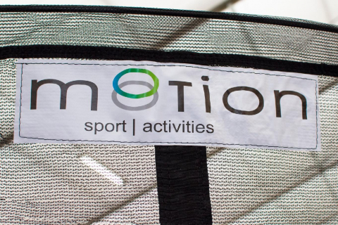 Trambulina de gradina pentru copii, Jumi, 244 cm (8Ft), cu plasa de protectie exterioara, Negru/albastru [3]