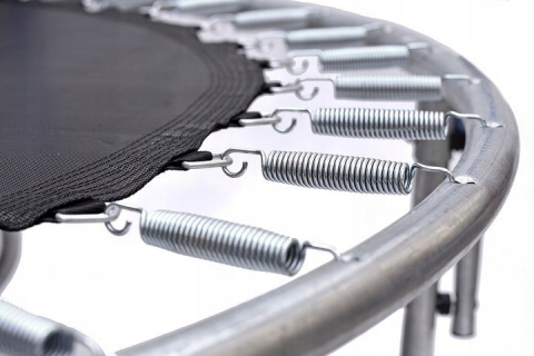 Trambulina de gradina pentru copii, Jumi, 244 cm (8Ft), cu plasa de protectie interioara, Negru/albastru [9]