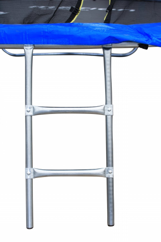 Trambulina de gradina pentru copii, Jumi, 244 cm (8Ft), cu plasa de protectie interioara, Negru/albastru [4]