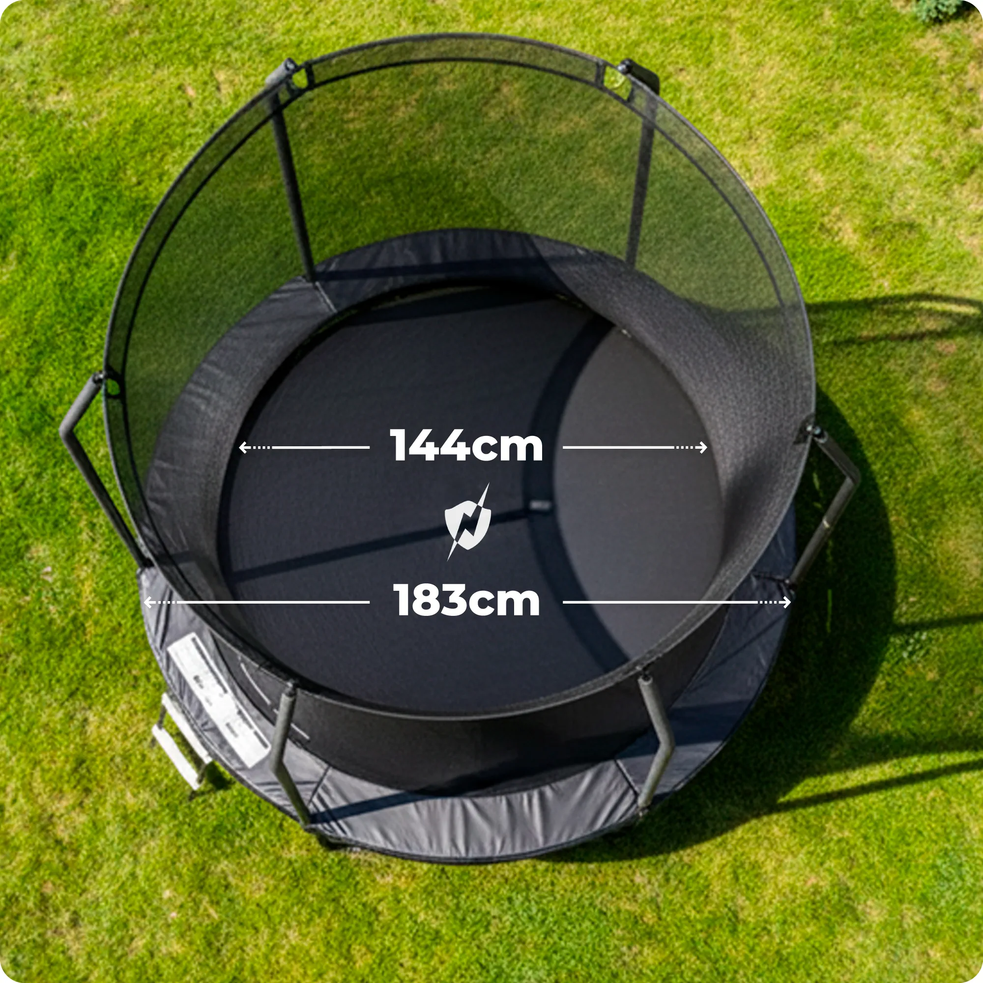 Батут для детей THUNDER INSIDE ELITE 6FT (183 см) Black – Безопасность и максимум веселья [4]