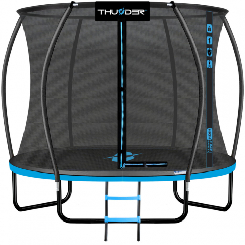 Trambuline - Trambulina de gradina pentru copii THUNDER INSIDE ULTRA BLUE, 185 cm, cu plasa de protectie exterioara, Blue