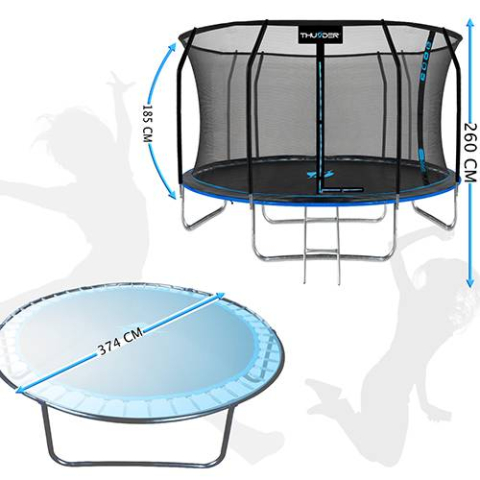 Батут ELITE THUNDER 374 см – Энергия, удовольствие и безопасность для всей семьи [2]