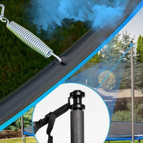 Батут Pro 255 см, внешняя сетка, синий – Веселье и здоровье для всей семьи [7]