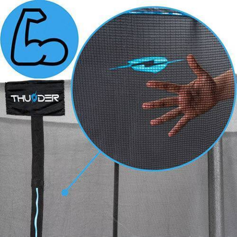 Батут Pro Thunder 312 см, внешняя сетка, синий – надёжная безопасность и интенсивное веселье для всей семьи [5]