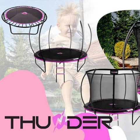 Батут Ultra 255 см, внутренняя сетка, розовый – Веселье и здоровье для всей семьи [5]