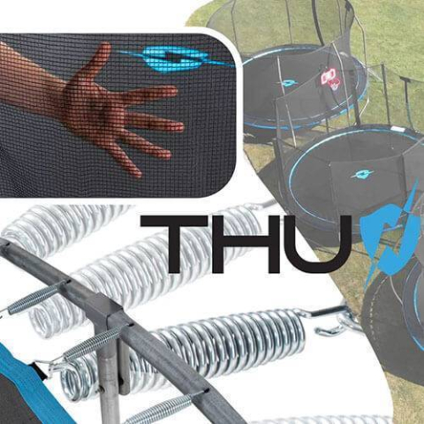 Батут Ultra Thunder 185 см, внутренняя сетка, синий – максимальная безопасность и веселье для всей семьи! [5]