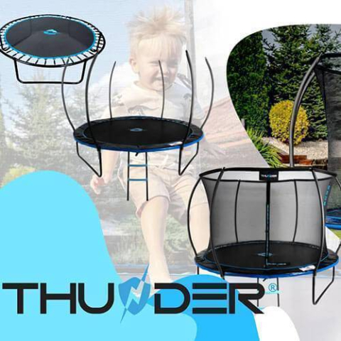 Батут Ultra Thunder 312 см, внутренняя сетка, синий – повышенная безопасность и максимальное веселье для всей семьи [7]