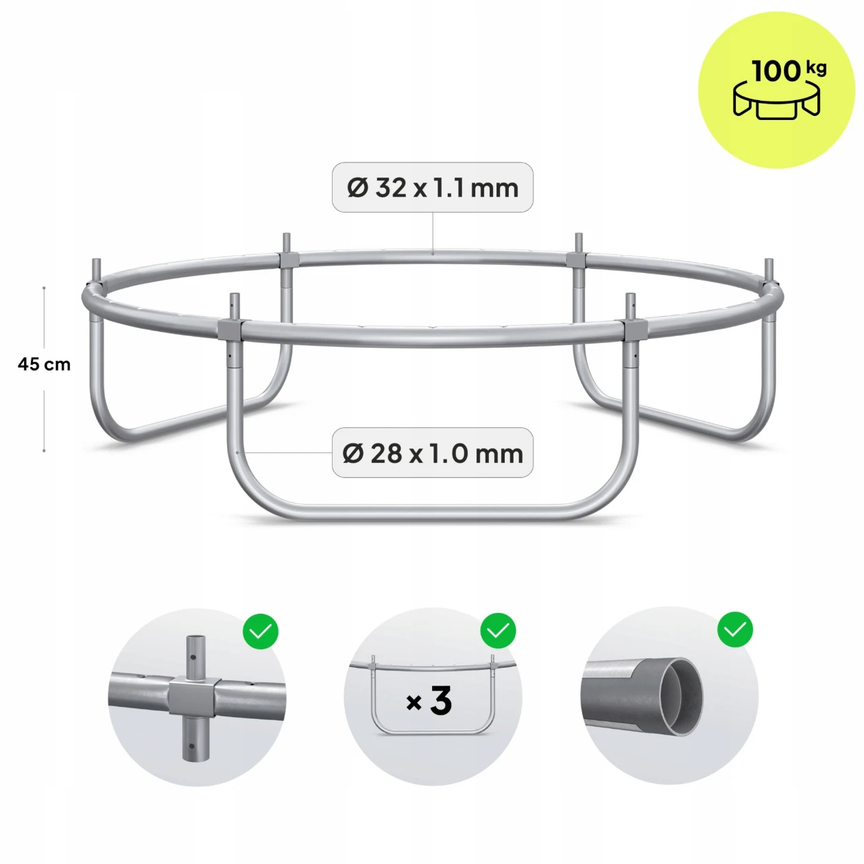 Trambulină Zipro Jump Pro 183 cm – trambulină compactă pentru copii [3]