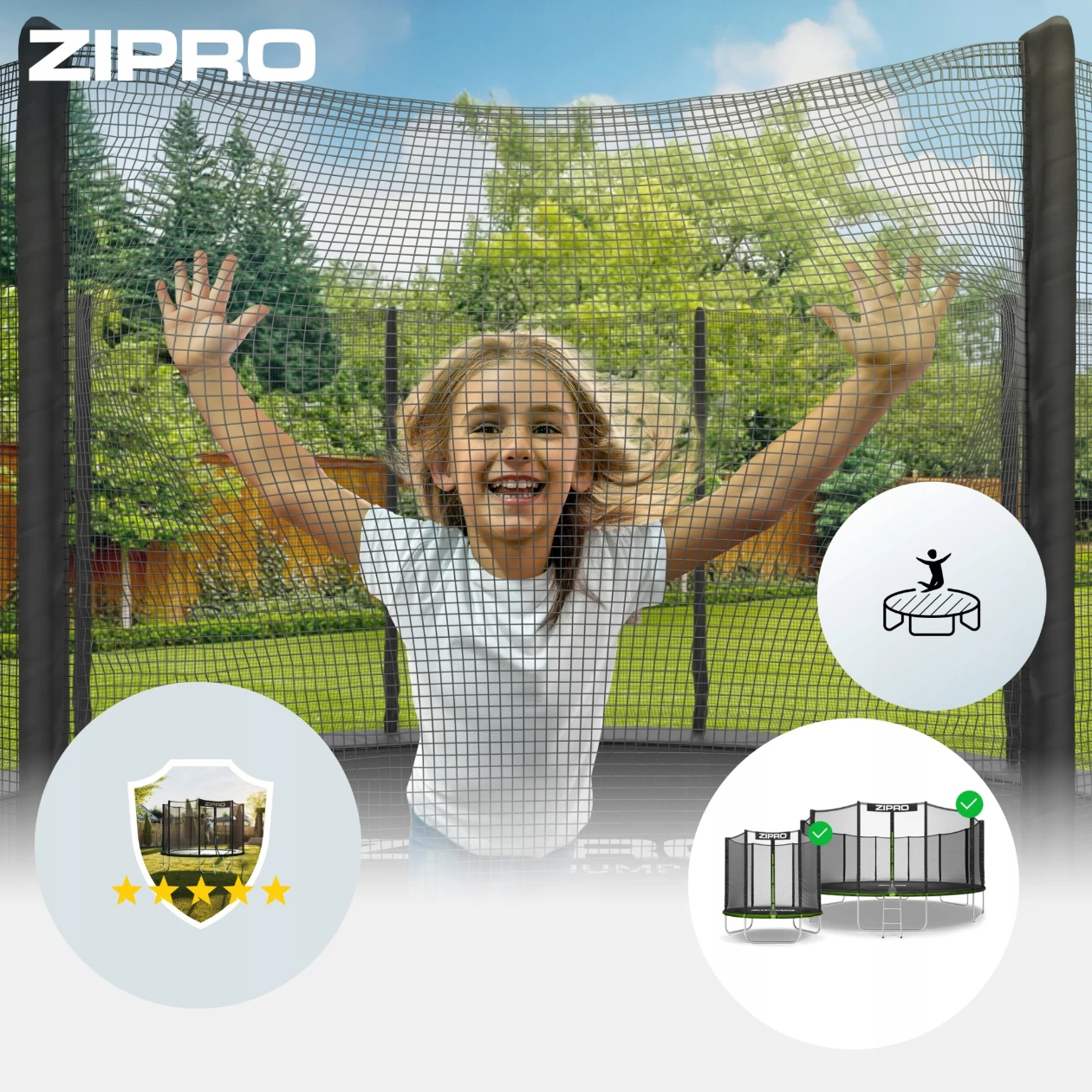 Trambulină Zipro Jump Pro 183 cm – trambulină compactă pentru copii [1]