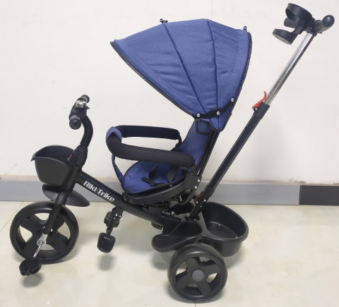 Produse pentru bebelusi - Tricicletă-Cărucior cu Scaun Rotativ – Art. JTR2101/1 Albastru
