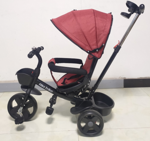 Produse pentru bebelusi - Tricicletă-Cărucior cu Scaun Rotativ – Art. JTR2101/2 Rosu
