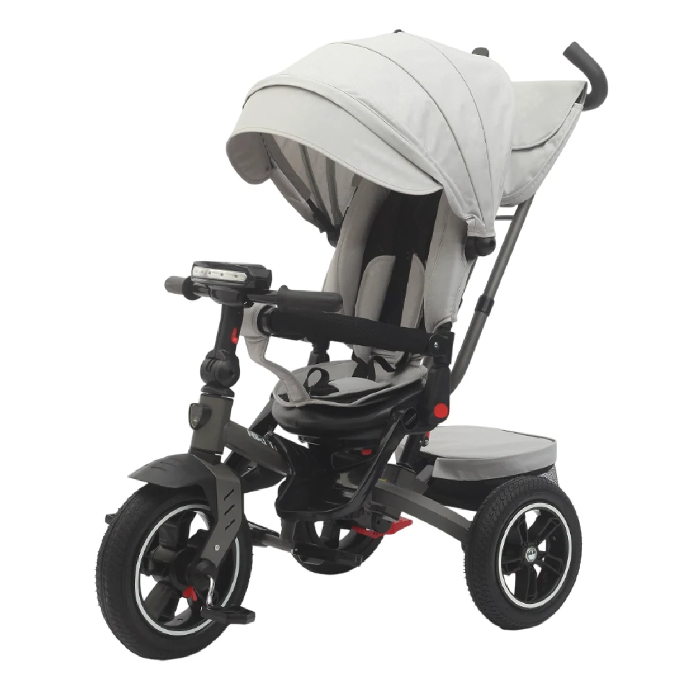 Товары для новорождённых - Детский трехколесный велосипед Caider JTR9500 серый – Комфорт и безопасность каждый день