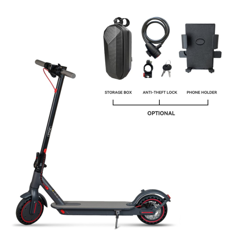 Transport - Trotinetă Electrică Pliabilă XO KM02 EU – Motor 350W, Aplicație Tuya, Geantă, Lacăt și Suport Telefon Incluse, Negru
