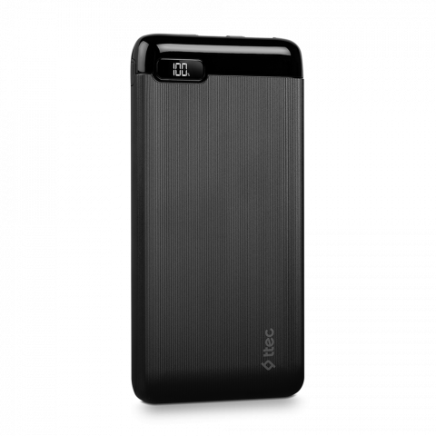 Cu fir - ttec Powerbank 20.000 mAh 20W PowerSlim LCD PD USB-C Input/Output, Black