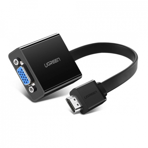 Электроника - UGREEN Adapter HDMI to VGA + 3.5mm Audio Converter 0.25M MM103, Black