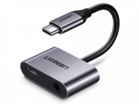 UGREEN Adapter Type-C to PD+3.5mm,CM193, Silver [1]