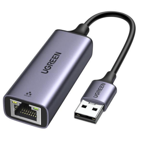 Electronice - UGREEN Adapter USB-A 3.0 to RJ45 1Gbps, up to 480 Mbps, Support IEEE 802.3, 802.3, 15cm CR111, Black