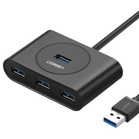 Electronice - UGREEN HUB 4in1 USB-A 3.0 to 4*USB-A 3.0, up to 5Gbps, 1m, CR113, Black
