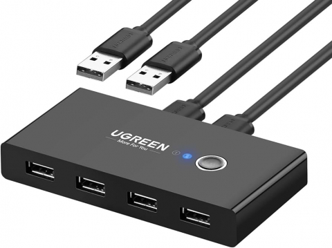 Electronice - UGREEN Switch Sharing 1*USB-A 2.0 to 4*USB, Black
