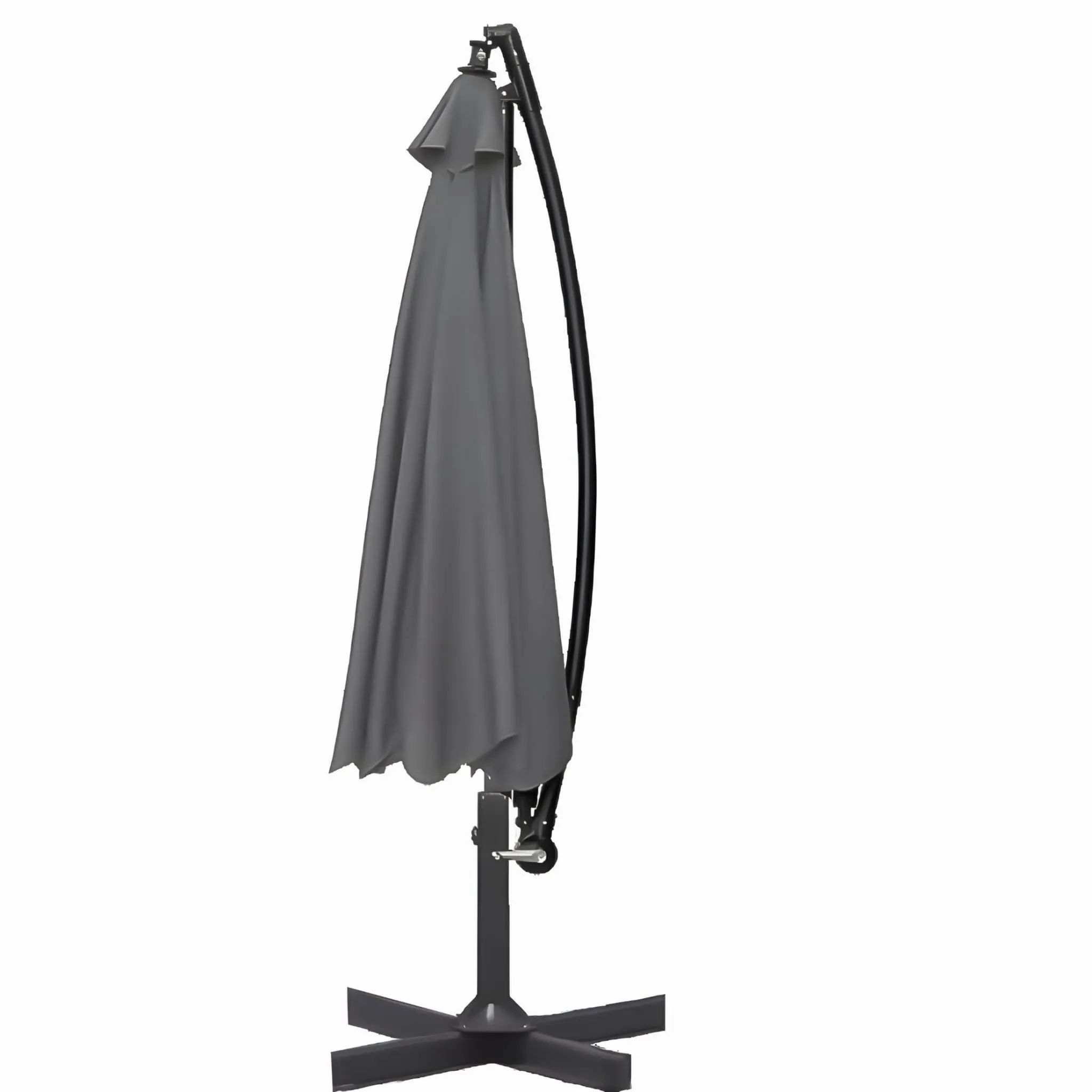 Umbrelă de grădină XXL cu consolă 350 cm Antracit – umbră generoasă și eleganță pentru exterior [3]