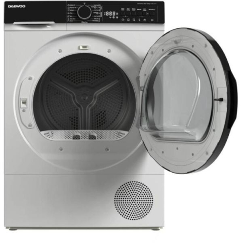 Uscător de rufe Daewoo DDR-XV9A/C (9 kg, Pompă de căldură, Wi-Fi, Afișaj LED, Alb) [1]