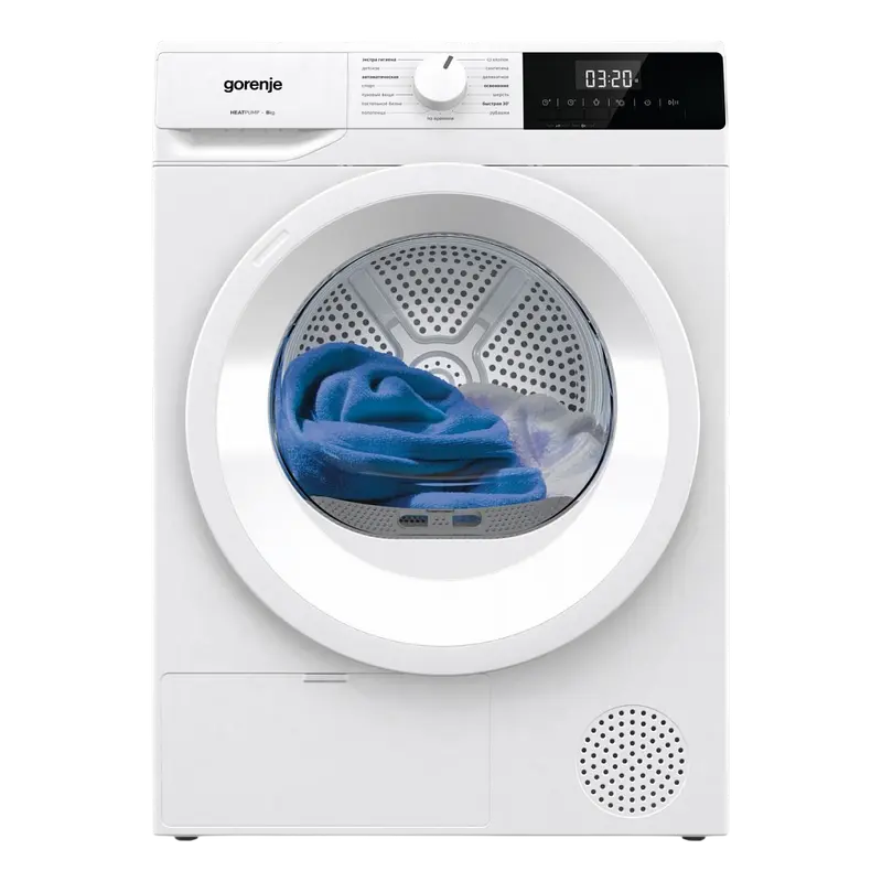 Mașini de Uscat Rufe - Uscător de rufe Gorenje DHNE82 – 8 kg, A+++, Performanță eficientă și uscare delicată