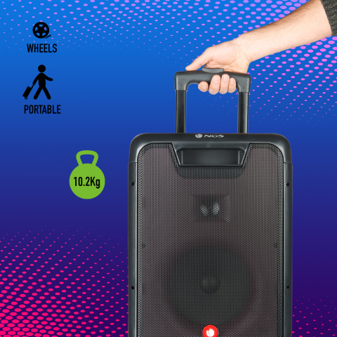 WILD RAVE 2 Portable BT Speaker-TWS-300W 12V/3,26 BAT-USB-AUX IN [8]