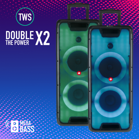 WILD RAVE 2 Portable BT Speaker-TWS-300W 12V/3,26 BAT-USB-AUX IN [5]