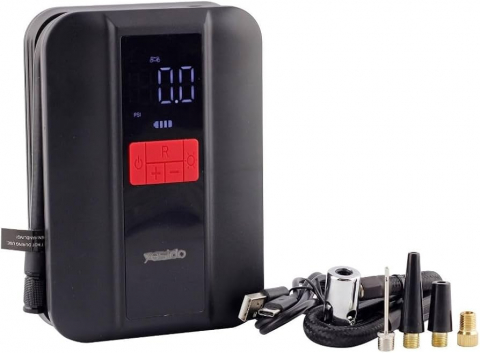 Портативные автомобильные компрессоры - Yesido Air Pump Multifunction 22 cylinders, 2 mins from 2.0 to 2.5 Bar VC04, Black 