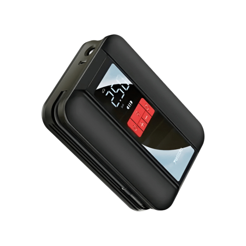 Автотовары и аксессуары - Портативный компрессор Yesido VC04 Чёрный – 22 цилиндра, сверхбыстрая накачка + аккумулятор 4000 мАч!