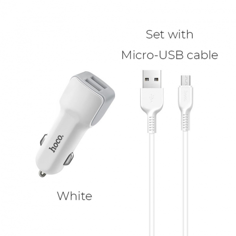 Telefoane - Z23 grand style dual-port car charger set with Micro cable