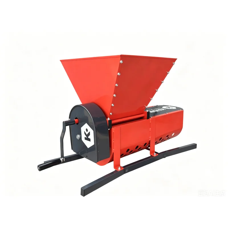 Zdrobitor manual pentru struguri cu desciorchinător Kronava DG-08 (300 kg/h, Cuvă 20L, Role tehnopolimer alimentar) [1]