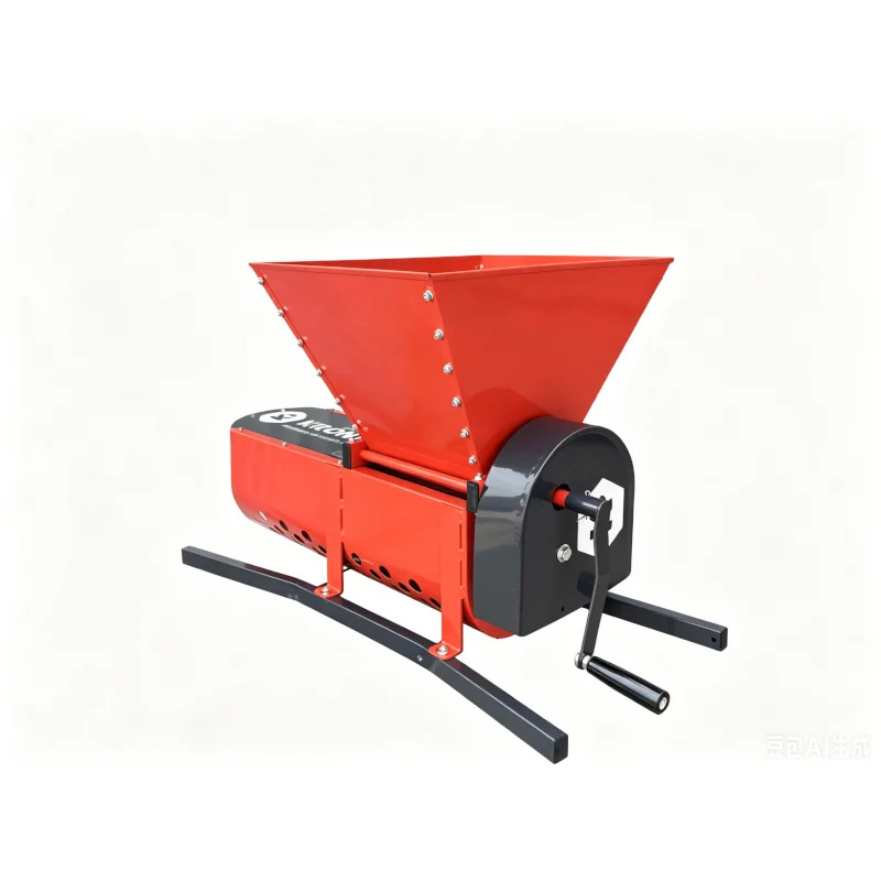 Zdrobitor manual pentru struguri cu desciorchinător Kronava DG-08 (300 kg/h, Cuvă 20L, Role tehnopolimer alimentar) [7]