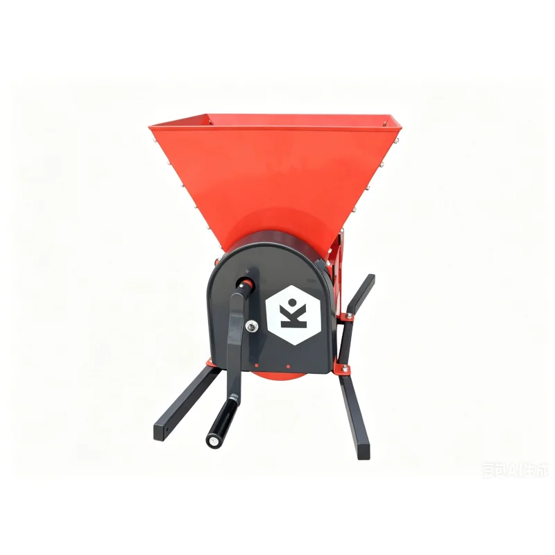 Zdrobitor manual pentru struguri cu desciorchinător Kronava DG-08 (300 kg/h, Cuvă 20L, Role tehnopolimer alimentar) [8]