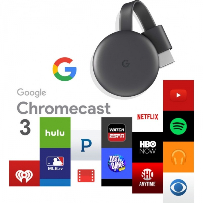 Google Chromecast 3 Hdmi Streaming Media Player Black [5]