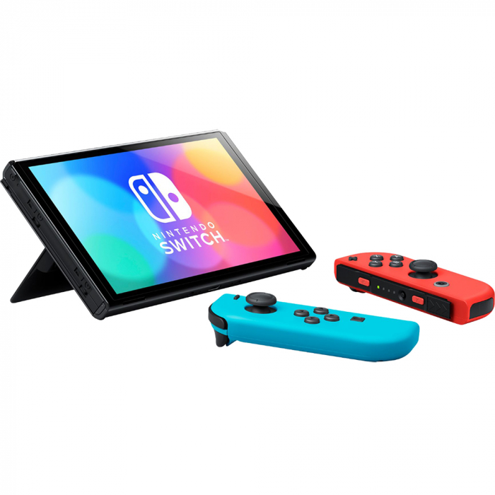 Set Consola Nintendo Switch OLED Red/Blue + 5 Jocuri [5]