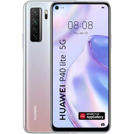 Telefon mobil Huawei P40 Lite, Dual SIM, 128GB, 6GB RAM, 5G, Space Silver [1]