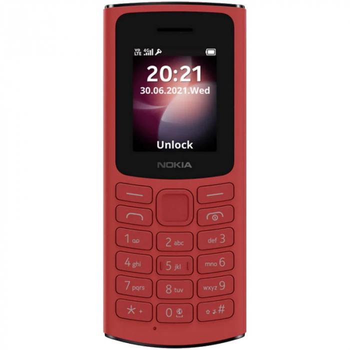 Telefon mobil Nokia 105, Dual SIM, 4G, Red [1]