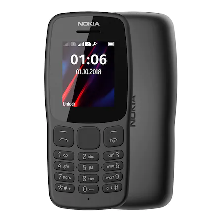 Telefon mobil Nokia 106, Dual SIM, Negru [6]