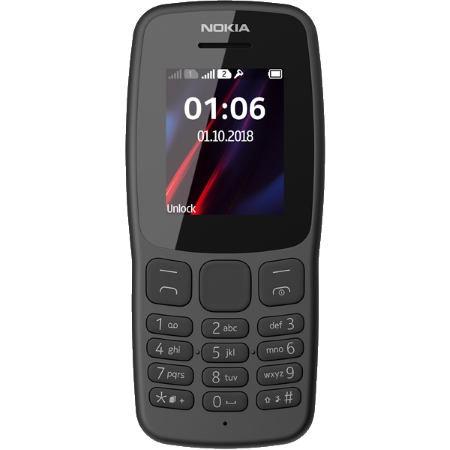 Telefon mobil Nokia 106, Dual SIM, Negru [1]