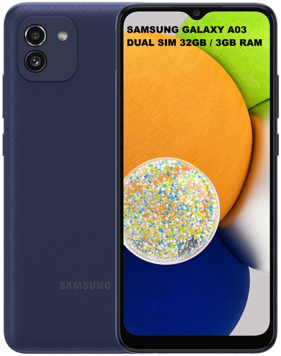 Telefon mobil Samsung Galaxy A03, Dual Sim, 32GB, 3GB RAM, 4G, Blue [1]