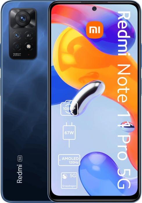 Telefon mobil Xiaomi Redmi Note 11 Pro 5G, Dual Sim, 128GB, 6GB RAM, Atlantic Blue [1]