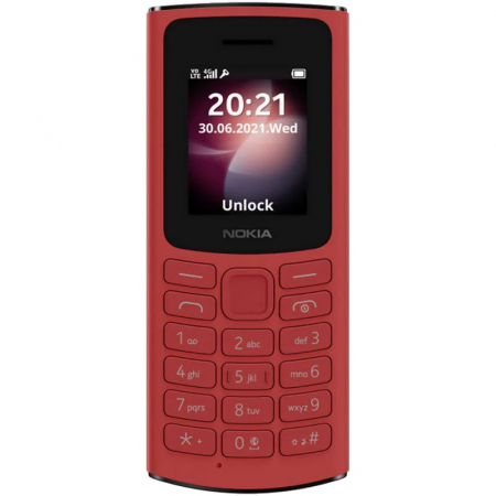 Telefon mobil Nokia 105, Dual SIM, 4G, Red [0]