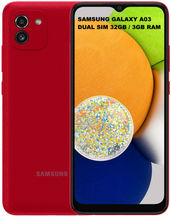Telefon mobil Samsung Galaxy A03, Dual Sim, 32GB, 3GB RAM, 4G, Red [0]
