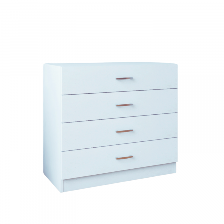 COMODE - Comoda 4 sertare H80 x A50 x L80cm, Culoare Alb , Pal 18mm