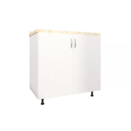 Corpuri Bucatarie Modulare - Corp Baza Bucatarie H90xA50xL80 cm, Culoare Alb, Picioare Reglabile