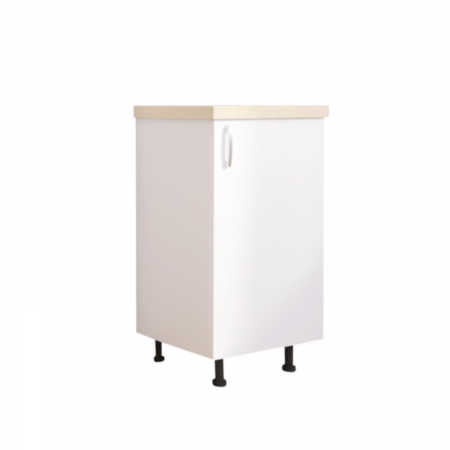 Corpuri Bucatarie Modulare - Corp inferior bucatarie 40cm, PAL 18mm, Blat 2.8cm, Culoare Alb