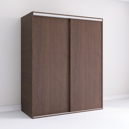 Dressinguri - Dressing Dormitor L120 x H200 x A60 cm, Culoare Wenge, Pal 18mm, Cant ABS, Manere Aluminiu