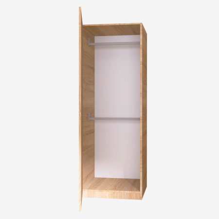 Dulap cu 1 usa - Dulap cu o usa si bara haine, H197 x L45 x A50 cm, PAL 18mm, Culoare Stejar Sonoma